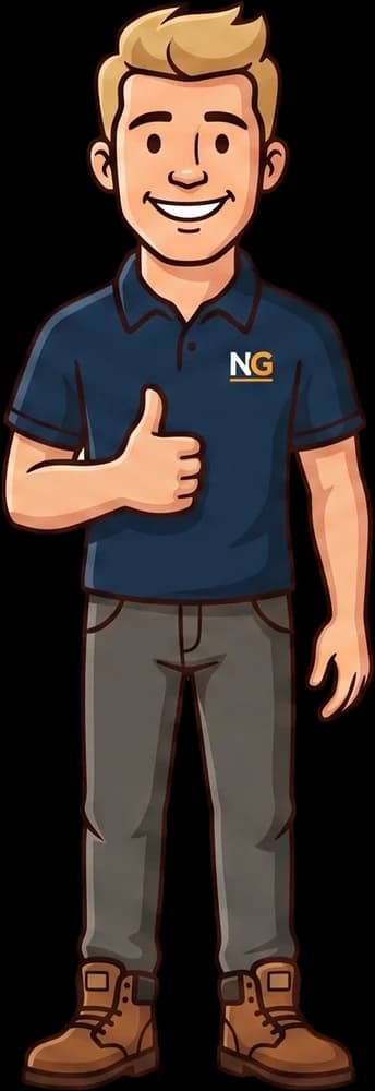 Friendly NextGenJunkRemoval crew member giving a thumbs up
